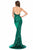 Sherri Hill - 52073 Plunging Halter Allover Sequined Dress In Green
