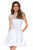 Sherri Hill - 52078 Floral Applique Bateau A-Line Cocktail Dress In White