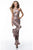 Sherri Hill - 52082 Crisscross Halter Beaded Jumpsuit In Pink