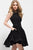 52088 Bateau Lace Luxury Cocktail Dress
