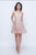 Nina Canacci - 514 Bedazzled Deep V-neck A-line Dress