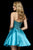 Sherri Hill - 52109 Jeweled Strapless Corset A-Line Short Dress In Blue