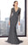 Alyce Paris Mother Of The Bride - 29693 V Neck Fit And Flare Dress in Gray