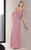 Alyce Paris Black Label - 29700 V-Neck Jeweled Jersey A-Line Gown in Pink