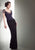 Mignon - Mesh Ornate Two-Toned Sheath Dress VM1411 in Gray and Black