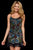 Sherri Hill - 52127 Embellished Scoop Neck Short Fringe Dress In Black and Multi-Color