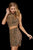 Sherri Hill - 52128 Two Piece Sequined High Halter Sheath Dress In Gold and Black
