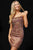 Sherri Hill - 52135 Strappy Beaded Fitted Cocktail Dress In Brown
