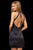 Sherri Hill - 52141 Short Halter Neck Fringe Dress In Blue