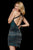 Sherri Hill - 52141 Short Halter Neck Fringe Dress In Green