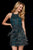 Sherri Hill - 52141 Short Halter Neck Fringe Dress In Green