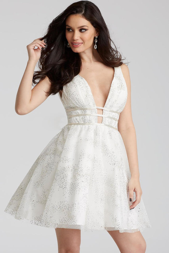 52142 Glittering Tulle A-Line Dress