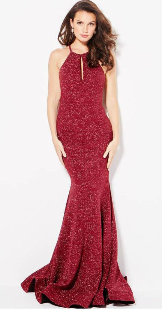 52144 Glitter Jersey Cutout Mermaid Gown