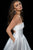Jovani Cutout Back Strapless Detailed Mikado Ballgown 52152 in White