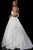 52152 Cutout Back Strapless Detailed Mikado Ballgown