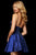 Sherri Hill - 52155 Taffeta Empire Short Cocktail Dress In Blue