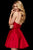 Sherri Hill - 52155 Taffeta Empire Short Cocktail Dress In Red