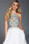 52177 Crystal Crusted High Halter Taffeta Gown