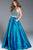 52177 Crystal Crusted High Halter Taffeta Gown