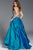 52177 Crystal Crusted High Halter Taffeta Gown