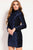 52184 Beaded Velvet High Neck Sheath Dress