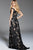 52187 Sequined Off-Shoulder A-line Dress