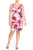 Adrianna Papell - Floral Print V-Neck Dress 11252351 in Pink and Multi-Color