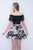 Nina Canacci - 521 Two Piece Ornate Lace Off-Shoulder Printed Dress