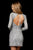 Sherri Hill - 52202 Beaded Long Sleeve Sheath Dress With Open Back In Silver