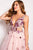 52207 Floral Applique V Neck Prom Ballgown