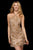 Sherri Hill - 52210 Beaded Halter Neck Sheath Cocktail Dress In Gold