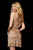 Sherri Hill - 52210 Beaded Halter Neck Sheath Cocktail Dress In Gold