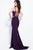 Jovani - Sleeveless Lace Up Glitter Jersey Gown 52222 in Purple