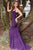 Jovani 52222 Sleeveless Lace Up Back Glitter Jersey Gown in Purple