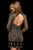 Sherri Hill - 52228 Beaded Long Sleeve Jewel Neck Sheath Dress In Black and Gold