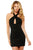 Sherri Hill - 52235 Beaded Halter Neck Fitted Dress In Black