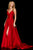 Sherri Hill - 52245 Plunging V- Neckline A Line Taffeta Dress In Red