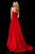 Sherri Hill - 52245 Plunging V- Neckline A Line Taffeta Dress In Red