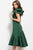 52252 Ruffled Shoulder Short Formal Scuba Dress