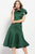 Jovani - 52252 Ruffled Shoulder Pleated Cocktail Dress  in Green