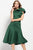 52252 Ruffled Shoulder Short Formal Scuba Dress