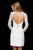 Sherri Hill - 52259 High Neck Lace Long Sleeve Sheath Dress In White