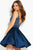 52261 Sleeveless Crystal Crusted Sleek A-Line Dress