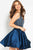 52261 Sleeveless Crystal Crusted Sleek A-Line Dress
