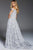 52271 Floral Detailed Off-Shoulder Ballgown