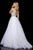 Sherri Hill - 52277 Beaded Halter Sequin Tulle Ballgown In White and Silver