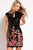 52285 Sequined High Neck Sheath Dress