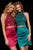 Sherri Hill - 52286 Two Piece Beaded High Halter Cocktail Dress In Pink and Green
