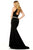 Sherri Hill - 52288 Long High Halter Beaded Mermaid Dress In Black and Silver