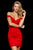 Sherri Hill - 52297 Off The Shoulder Fitted Short Cocktail Dress In Red
